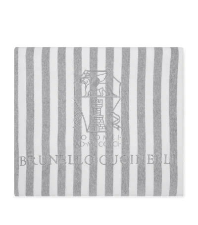 Brunello Cucinelli Beach Towel In Grey