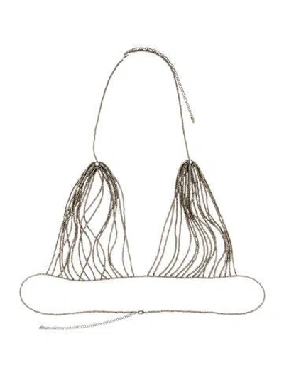 Pre-owned Brunello Cucinelli Bead Bralette Body Chain In Multi