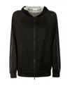 Brunello Cucinelli Bead-detail Hooded Jacket In Black