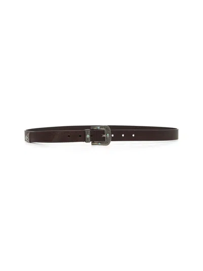 Brunello Cucinelli Bead-detailed Buckle Belt In Ebony