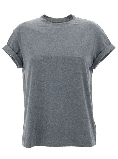 BRUNELLO CUCINELLI BEAD-DETAILED CREWNECK T-SHIRT