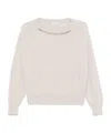 Brunello Cucinelli Bead-detailed Sweater In White
