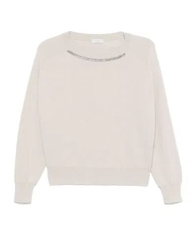 BRUNELLO CUCINELLI BEAD-DETAILED SWEATER