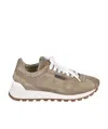 Brunello Cucinelli Bead-detailing Low-top Sneakers In Nude
