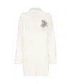 Brunello Cucinelli Bead-embellished Cashmere Dress In White