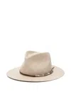 Brunello Cucinelli Bead-embellished Fedora In Neutrals
