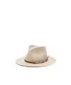 Brunello Cucinelli Bead-embellished Fedora In Nude