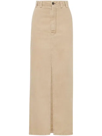 BRUNELLO CUCINELLI BEAD-EMBELLISHED SKIRT