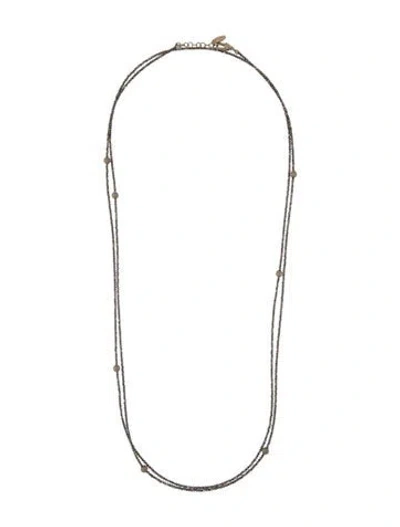 Pre-owned Brunello Cucinelli Bead Strand Necklace, 61.25" In Multicolor