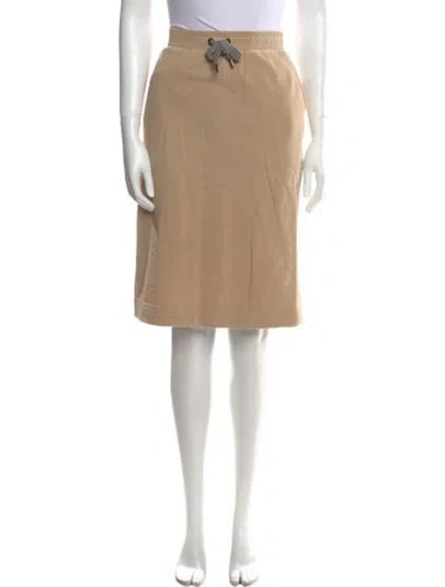 Pre-owned Brunello Cucinelli Beaded Accents Knee-length Skirt In Neutral