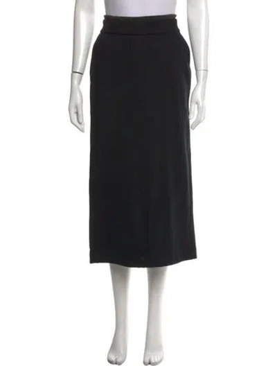 Pre-owned Brunello Cucinelli Beaded Accents Long Skirt In Black
