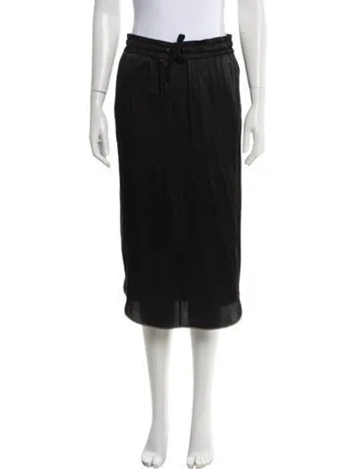 Pre-owned Brunello Cucinelli Beaded Accents Midi Length Skirt In Gray