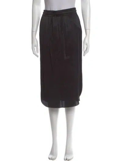 Pre-owned Brunello Cucinelli Beaded Accents Midi Length Skirt In Gray