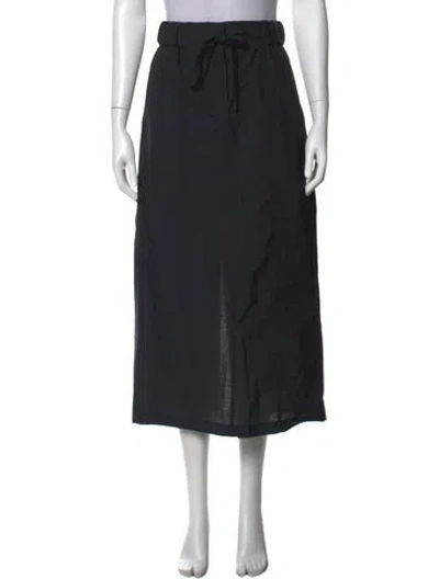 Pre-owned Brunello Cucinelli Beaded Accents Midi Length Skirt In Gray