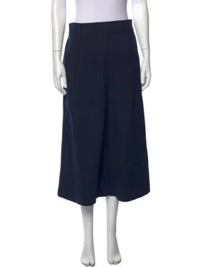 Pre-owned Brunello Cucinelli Beaded Accents Midi Length Skirt In Gray