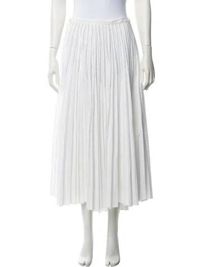 Pre-owned Brunello Cucinelli Beaded Accents Midi Length Skirt In White
