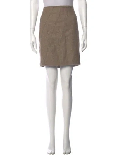 Pre-owned Brunello Cucinelli Beaded Accents Mini Skirt In Neutrals