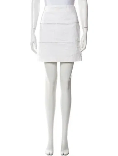 Pre-owned Brunello Cucinelli Beaded Accents Mini Skirt In Neutrals