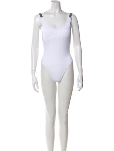 Pre-owned Brunello Cucinelli Beaded Accents One-piece In Neutral