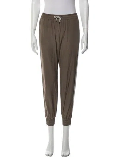 Pre-owned Brunello Cucinelli Beaded Accents Sweatpants In Brown