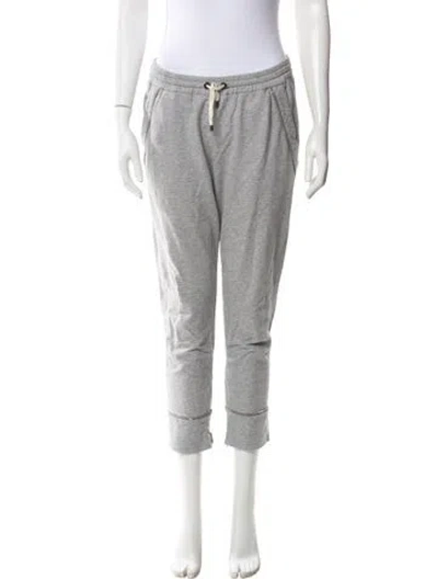 Pre-owned Brunello Cucinelli Beaded Accents Sweatpants In Gray