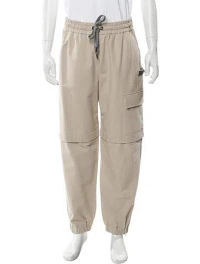 Pre-owned Brunello Cucinelli Beaded Accents Sweatpants W/ Tags In Neutral