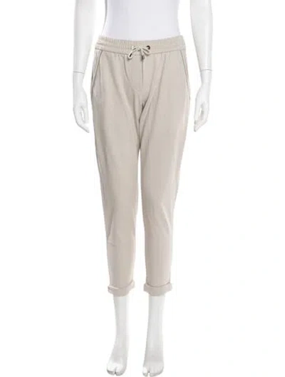 Pre-owned Brunello Cucinelli Beaded Accents Sweatpants W/ Tags In Neutral