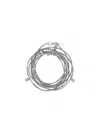 Brunello Cucinelli Silver Bracelet In Ematite Steel+palladio Fume