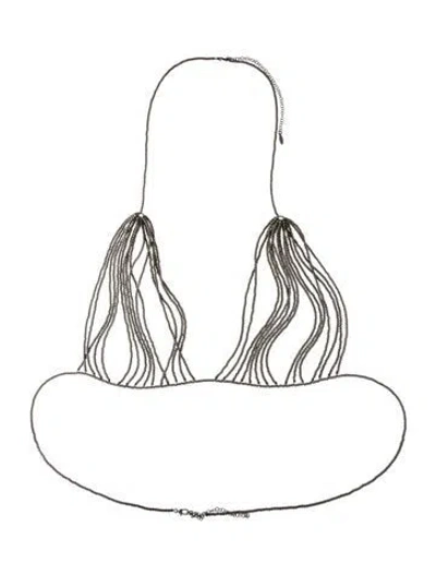 Pre-owned Brunello Cucinelli Beaded Chain Bralette In Multi