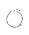 Brunello Cucinelli Shimmer Bead Necklace In Gray