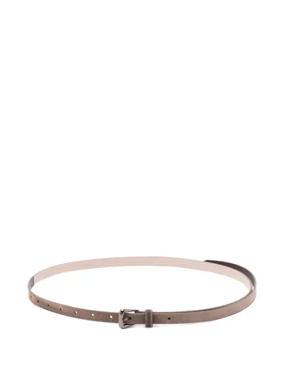 Brunello Cucinelli Beaded-detail Leather Belt In Brown