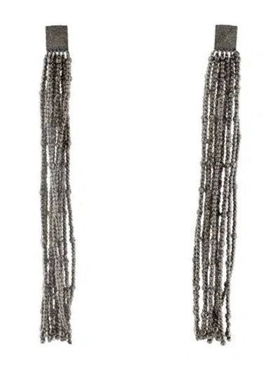 Pre-owned Brunello Cucinelli Beaded Drop Earrings In Multi