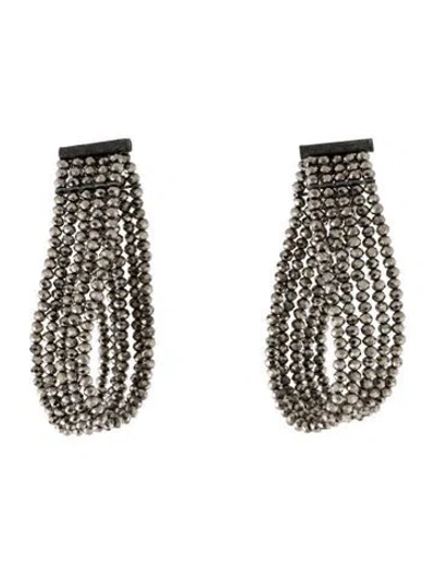 Pre-owned Brunello Cucinelli Beaded Drop Earrings In Multi