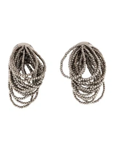 Pre-owned Brunello Cucinelli Beaded Drop Earrings In Multi