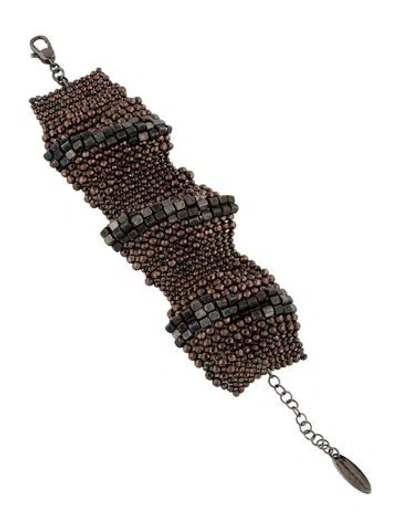 Pre-owned Brunello Cucinelli Beaded Embellished Bracelet, 7.5" In Multi