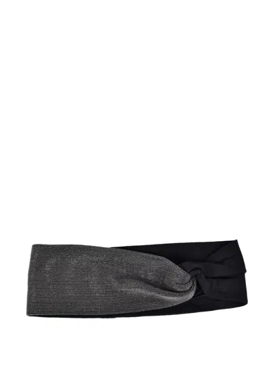 Brunello Cucinelli Beaded Headband In Black