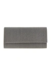 Brunello Cucinelli Precious Clutch Bag In Gray