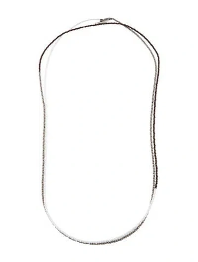 Pre-owned Brunello Cucinelli Beaded Long Toggle Necklace, 57.5" In Multicolor