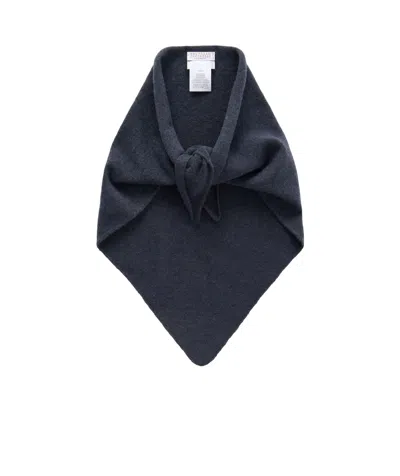 Brunello Cucinelli Bead-embellished Cashmere Scarf In Orange