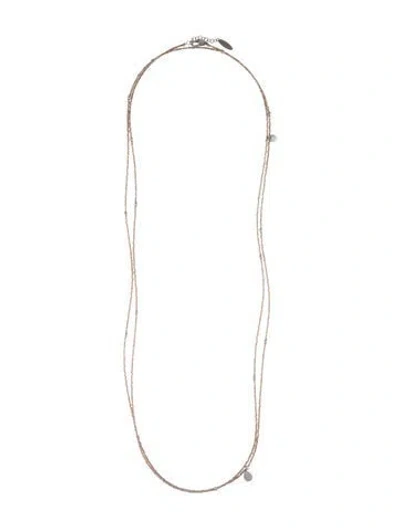 Pre-owned Brunello Cucinelli Beaded Station Necklace, 75.5" In Multi