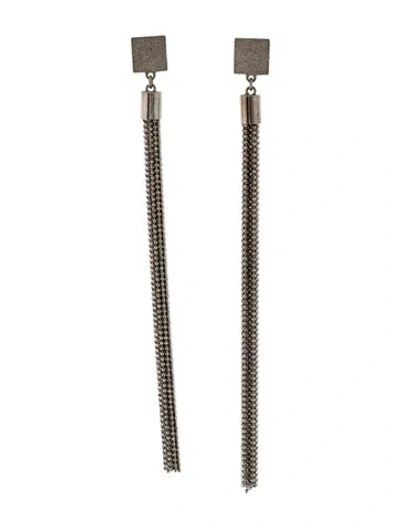Pre-owned Brunello Cucinelli Beaded Tassel Drop Earrings In Multi