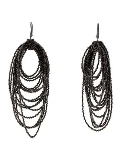 Pre-owned Brunello Cucinelli Beaded Vetro Drop Earrings In Multi
