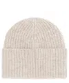 Brunello Cucinelli Men Wool Beanie Hat In Beige