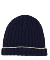 Brunello Cucinelli Ribbed Beanie In Blue