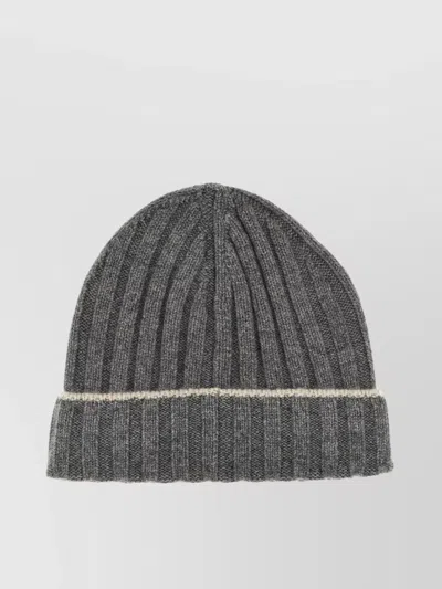 BRUNELLO CUCINELLI BEANIE FEATURING CONTRASTING LINES