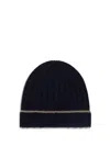 Brunello Cucinelli Beanie Hat In Blue
