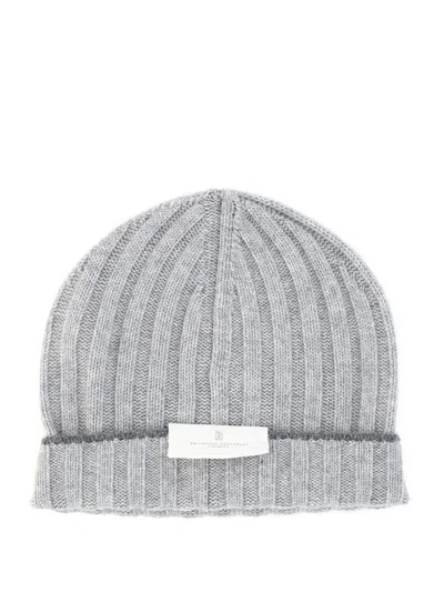 Brunello Cucinelli Beanie Hat In Grey