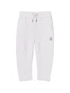 Brunello Cucinelli Bear-motif Cotton Track Pants In Neutrals