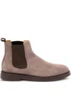 Brunello Cucinelli Men Leather Chelsea Boots In Brown