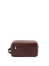 Brunello Cucinelli Beauty Case With Double Zipper In Burgundy
